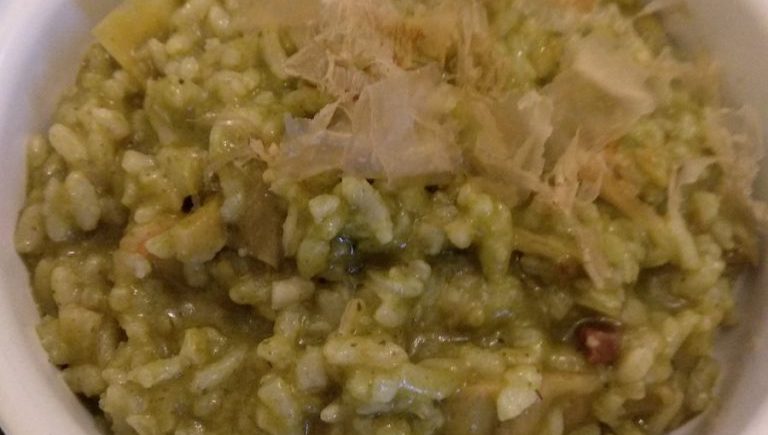 El arroz verde con alcachofas de El Fogón del Guanche