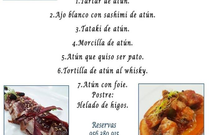 Menú degustación dedicado al atún en Avante Claro de Sanlúcar el 24 de mayo