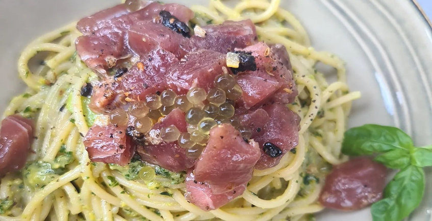 Los espaguettis con atún rojo de La Furgo