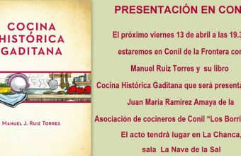 13 de abril. Conil. Presentación del libro de Manuel Ruiz Torrez sobre Cocina Histórica Gaditana