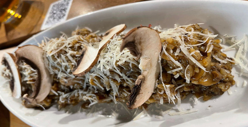 El risotto de boletus con trufa de la La Marmita Tapería