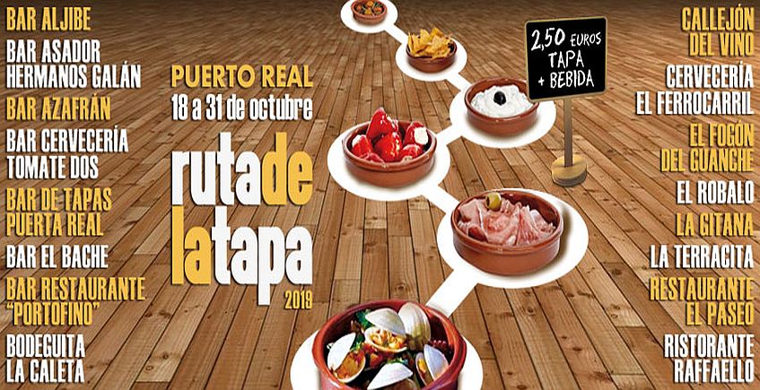 Puerto Real celebra su Ruta de la Tapa del 18 al 31 de octubre