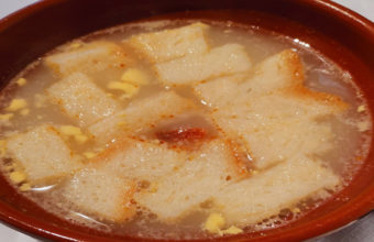 La sopa de Villaluenga del Mesón Taurino