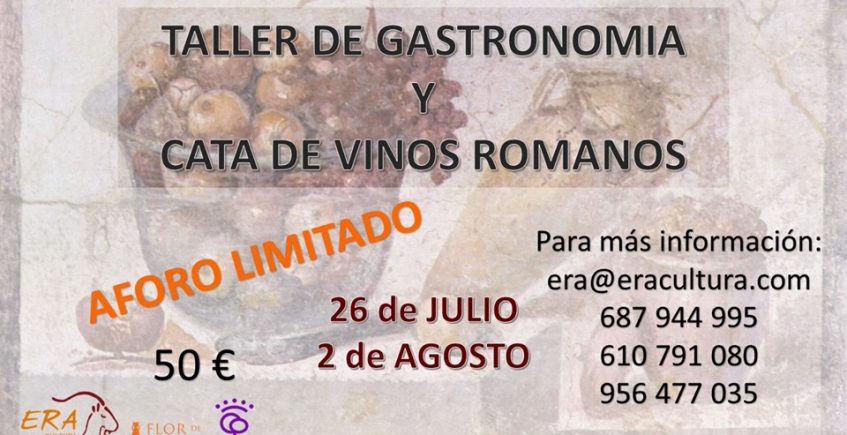 Taller de Gastronomía Romana en Era Cultura de Puerto Real los días 26 de julio y 2 de agosto