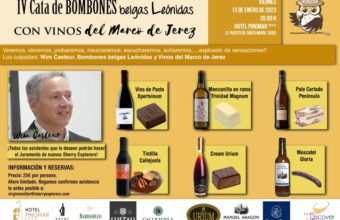 Cata de bombones belgas y vinos de Jerez