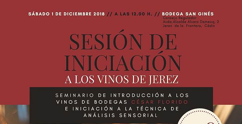 1 de diciembre. Jerez. Sesión de iniciación a los vinos de Jerez