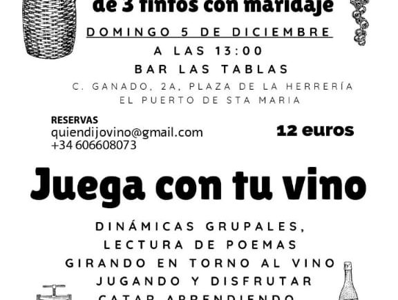 Cata de tres tintos con maridaje en El Puerto