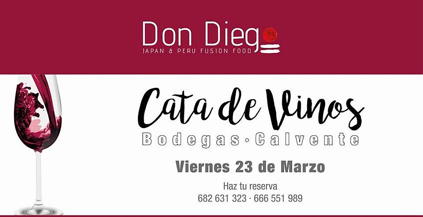 23 de marzo. San Roque. Cata maridada de vinos de las Bodegas Calvente en Restaurante Don Diego
