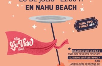 Cena benéfica en Nahu Beach de Cádiz