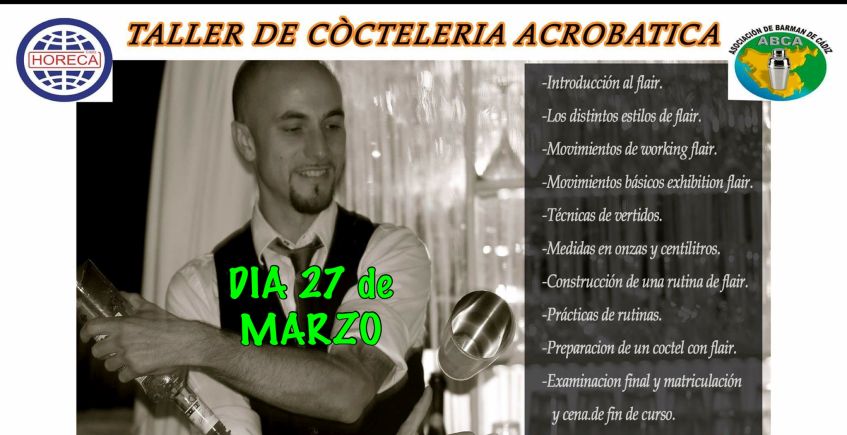 27 de marzo. Chiclana. Taller de coctelería acrobática