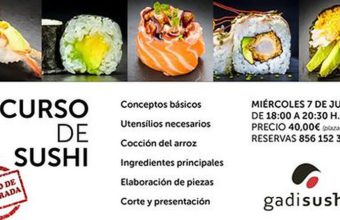 7 de junio. Cádiz. Curso de sushi en Gadisushi