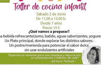 2 de junio. Jerez. Primer taller de cocina saludable para niños en La Panacea