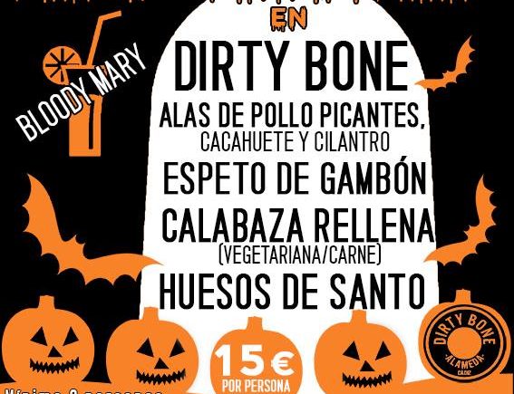 Del 31 de octubre al 2 de noviembre. Cádiz. Menú de Halloween en Dirty Bone