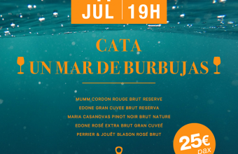 Cata "Un mar de burbujas" en Vinos y Maridaje de El Puerto el 11 de julio