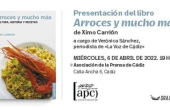 6 de abril: Presentación del libro Arroces y mucho más de Ximo Carrión