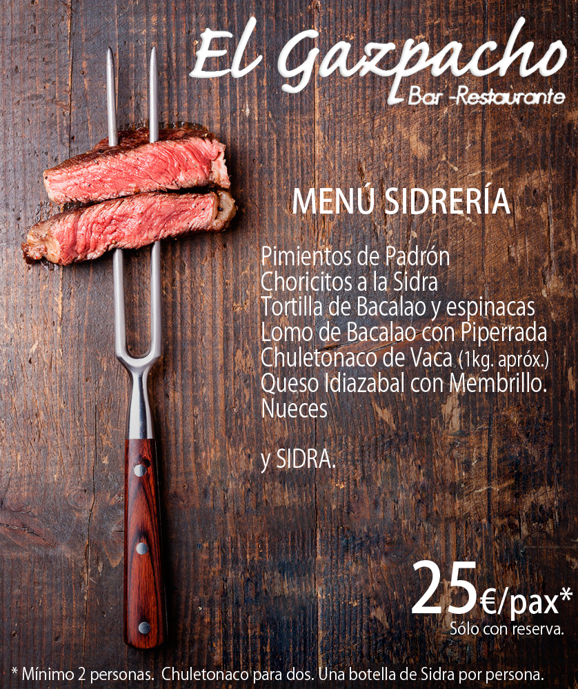Slices of beef steak on meat fork on dark wooden background