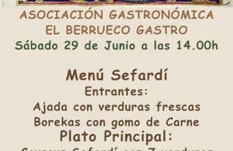 Menú sefardí en El Berrueco Gastro el 29 de junio