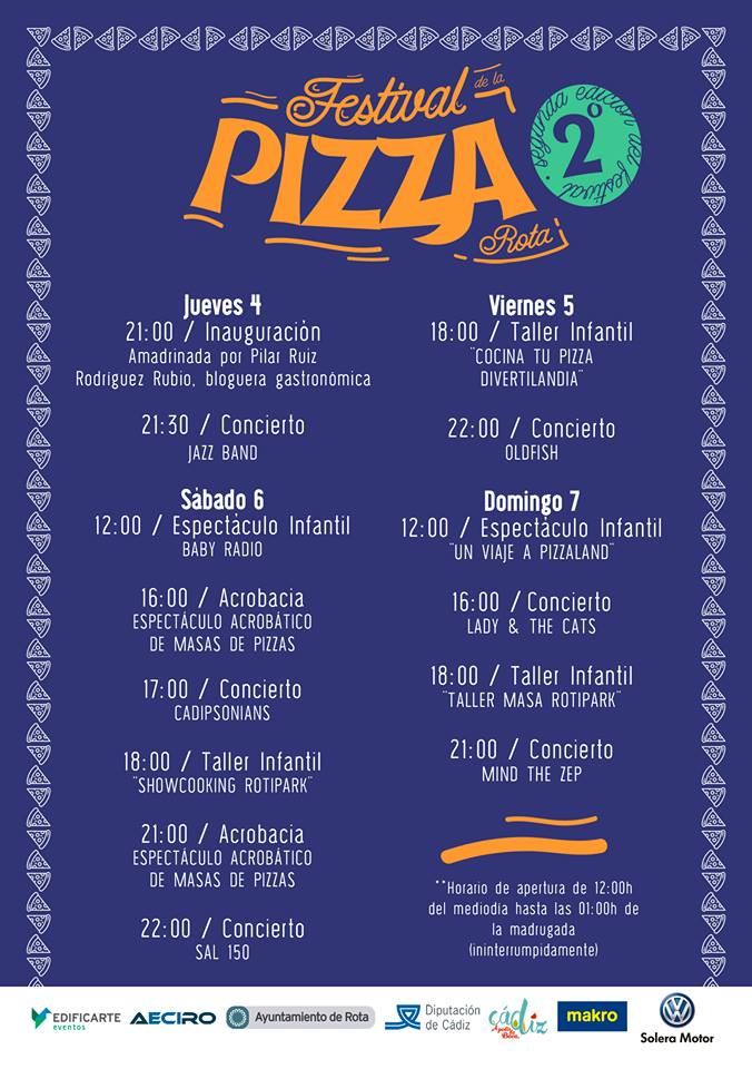 Ficha de evento "Del 4 al 7 de abril. Rota. Festival de la Pizza"