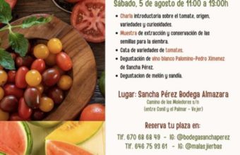 Cata de tomates en la bodega Sancha Pérez
