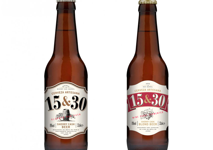 Las dos cervezas que están a la venta. Foto: Cedida por Bodega 15 & 30