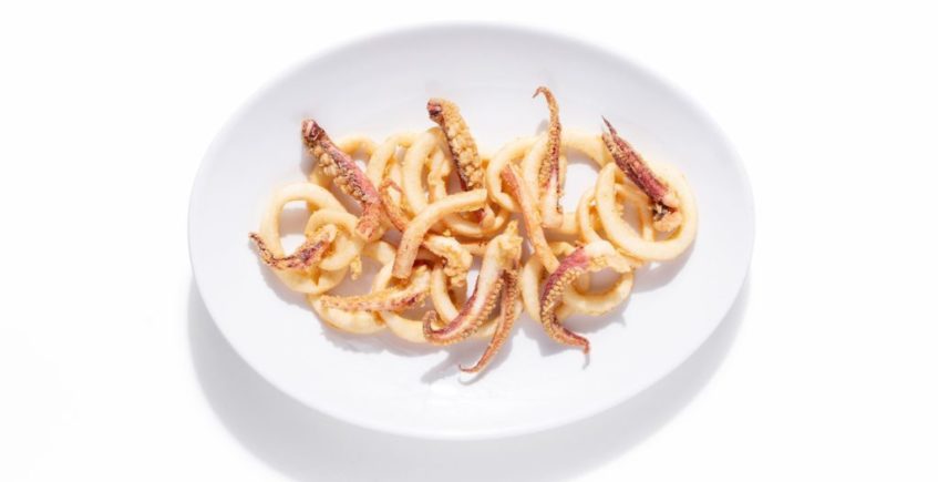 Calamares de potera fritos de restaurante Antonio de Zahara