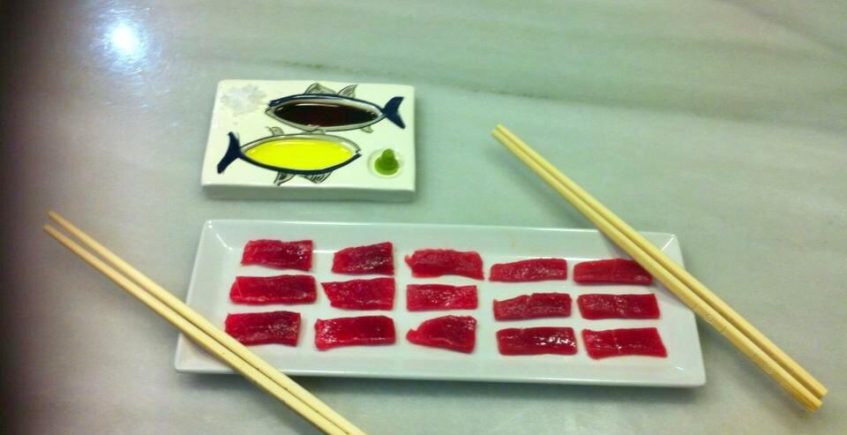 Sashimi de atún rojo de almadraba de La Sorpresa