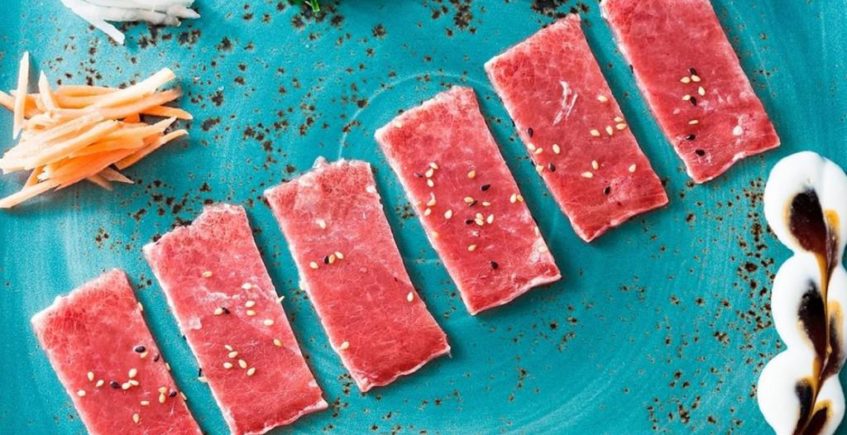 Sashimi de ventresca de atún rojo de almadraba de Francisco el de Siempre de El Palmar