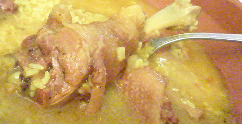 Arroz con pollo de la Venta El Soldao