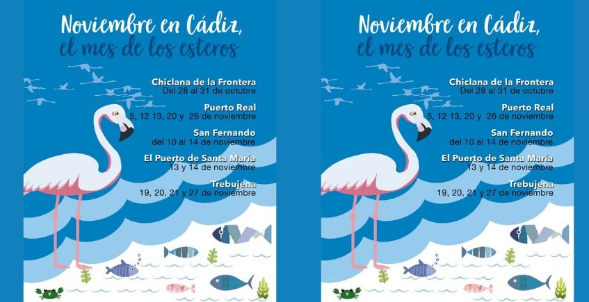 Noviembre, mes de los esteros en Chiclana, El Puerto, Puerto Real, San Fernando y Trebujena